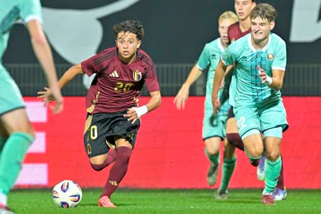 Belgium v Belarus - UEFA European Under-17 Championship Qualification LOMMEL, BELGIUM - OCTOBER 11 : Achahbar Kiyan forward of U17, U 17 Belgium during the UEFA European Under-17 Championship Estonia 2026 first qualifying round match group 5 between Belgium and Belarus on October 11, 2025 in Lommel, Belgium, 11 10 2025 Lommel Belgium  Copyright: xSesx