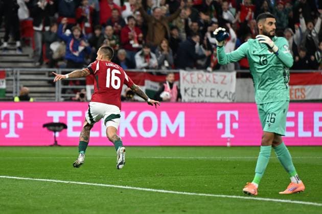 Happiness of Daniel Lukacs (Hungary) after scores a goal durduring the UEFA European 2026 - Qualifying round - Matchday 7 between Hungary vs. Armenia on 11 October 2025 at the Puskas Arena, Budapest, Hungary  Copyright: xVincenzoxOrlando IPAxSportx xipa-agency.netx xx IPA_66434952 IPA_Agency_IPA66434952
