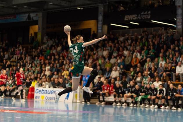 Luisa Scherer Frisch Auf Goeppingen, 24 , Frisch Auf Goeppingen Women vs Thueringer HC, Handball, Bundesliga, 05 Matchday, Season 2025 2026, 11 10 2025, Frisch Auf Goeppingen Women vs Thueringer HC, Handball, Bundesliga, 05 Matchday, Season 2025 2026, 11 10 2025 Goeppingen Copyright: xEibner-Pressefoto MaxxVogelx EP_MVL