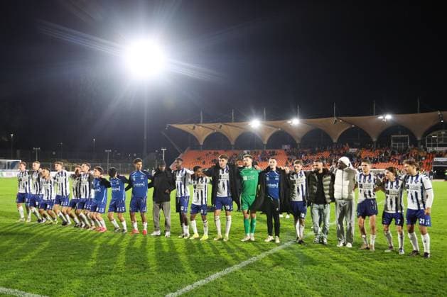11 10 2025, Football, Men, Regionalliga Nord, Matchday 14, VfB Oldenburg BSV Kickers Emden Oldenburg celebrates home win