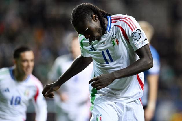 Db Tallin 11 10 2025 - qualificazioni Mondiali 2026 Estonia-Italia foto Daniele Buffa Image nella foto: esultanza gol Moise Kean 
