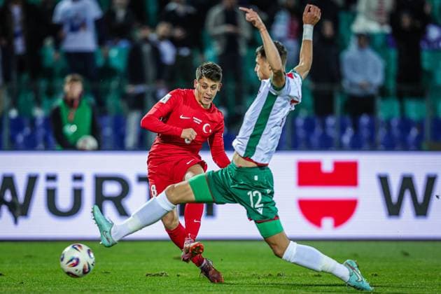 Football - World Cup Qualifiers - Group Stage - Group E - Bulgaria - Turkey - 04.09.2025 Arda Güler of Turkey in action during World Cup Qualifiers group stage match between Bulgaria and Turkey Bulgaria Copyright: xYulianxTodorovx
