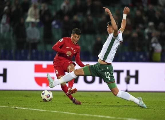 Bulgaria v Turkiye - 2026 FIFA World Cup, WM, Weltmeisterschaft, Fussball European Qualifiers SOFIA, BULGARIA - OCTOBER 11: Arda Guler of Turkiye in action during the 2026 FIFA World Cup European Qualifier Group E match between Bulgaria and Turkiye at Vasil Levski National Stadium in Sofia, Bulgaria on October 11, 2025. Mehmet Emin Menguarslan Anadolu Sofia Bulgaria. Editorial use only. Please get in touch for any other usage.  Copyright: x2025xAnadoluxMehmetxEminxMenguarslanx