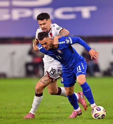 SERBIA vs ALBANIA FILIP KOSTIC, football player of Serbia, during the FIFA World Cup, WM, Weltmeisterschaft, Fussball qualification match against Albania, at Dubocica stadium. Leskovac, 11.10.2025. photo: FOOTBALL, SERBIA, ALBANIA, FIFA WORLD CUP QUALIFICATIONS MATCH Leskovac Dubocica stadium Serbia Copyright: xMarkoxMetlas xMNxPressx