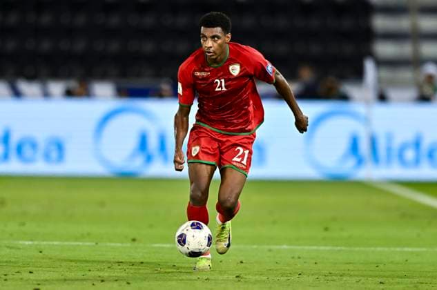UNITED ARAB EMIRATES v OMAN-2026 FIFA World Cup, WM, Weltmeisterschaft, Fussball ASIAN QUALIFIER PLAYOFFS Abdul Rahman Al Mushaifri of Oman in action during the FIFA World Cup 2026 AFC Asian qualifiers playoffs group A match between United Arab Emirates and Oman at Jassim Bin Hamad Stadium in Doha, Qatar, on October 11, 2025. DOHA Qatar Copyright: xNOUSHADx