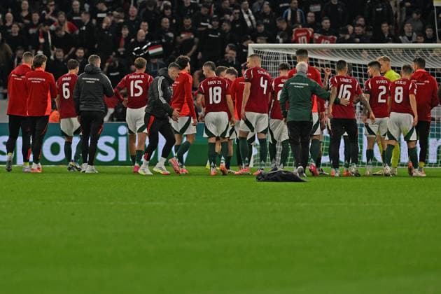 CALCIO - FIFA Mondiali - Qualifiers - Hungary vs Armenia final greetings under the supporters curve during the UEFA European 2026 - Qualifying round - Matchday 7 between Hungary vs. Armenia on 11 October 2025 at the Puskas Arena, Budapest, Hungary Budapest Hungary  Copyright: xIPAxSport ABACAx