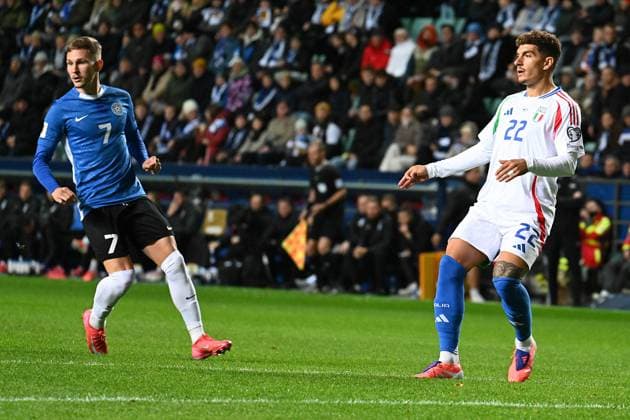 CALCIO - FIFA Mondiali - Qualifiers - Estonia vs Italy Giovanni Di Lorenzo (Italia) in action during Qualifiers - Estonia vs Italy, FIFA World Cup, WM, Weltmeisterschaft, Fussball match in Tallin, Estonia, October 11 2025 Tallin Estonia  Copyright: xIPAxSport ABACAx