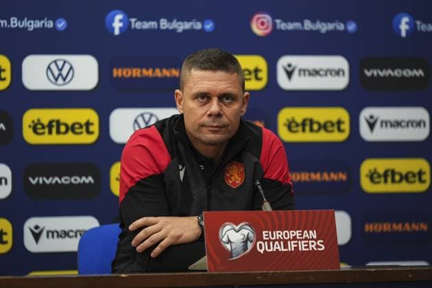 Bulgaria v Turkiye - 2026 FIFA World Cup, WM, Weltmeisterschaft, Fussball European Qualifiers SOFIA, BULGARIA - OCTOBER 11: Head Coach of Bulgaria Alexander Dimitrov attends press conference, PK, Pressekonferenz after the 2026 FIFA World Cup European Qualifier Group E match between Bulgaria and Turkiye at Vasil Levski National Stadium in Sofia, Bulgaria on October 11, 2025. Mehmet Emin Menguarslan Anadolu Sofia Bulgaria. Editorial use only. Please get in touch for any other usage.  Copyright: x2025xAnadoluxMehmetxEminxMenguarslanx