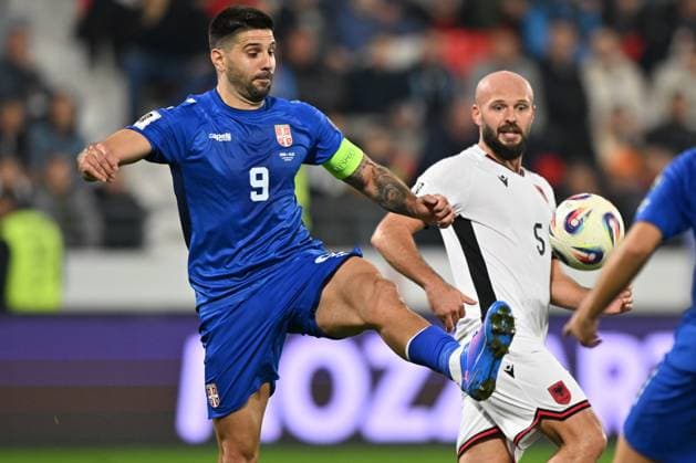 SERBIA vs ALBANIA ALEKSANDAR MITROVIC, football player of Serbia, during the FIFA World Cup, WM, Weltmeisterschaft, Fussball qualification match against Albania, at Dubocica stadium. Leskovac, 11.10.2025. photo: Mladjan Ivanovic FOOTBALL, SERBIA, ALBANIA, FIFA WORLD CUP QUALIFICATIONS MATCH Leskovac Dubocica stadium Serbia Copyright: xMarkoxMetlas xMNxPressx