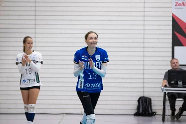1. Volleyball Bundesliga Frauen: Schwarz-Weiss Erfurt vs. Binder Blaubären TSV Flacht; Erfurt; 11.10.2025 Roxana Vogel ( 13; Binder Blaubären TSV Flacht) 1. Volleyball Bundesliga Frauen: Schwarz-Weiss Erfurt vs. Binder Blaubären TSV Flacht; Riethsporthalle Erfurt; 11.10.2025 Copyright: xBEAUTIFULxSPORTS Duehringx