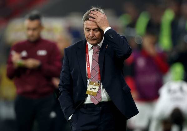 (251012) -- LESKOVAC, Oct. 12, 2025 -- Serbia s head coach Dragan Stojkovic gestures during the World Cup 2026 European Qualifiers Group K football match between Serbia and Albania in Leskovac, Serbia on Oct. 11, 2025. (Photo by Xinhua) (SP)SERBIA-LESKOVAC-FOOTBALL FIFA World Cup, WM, Weltmeisterschaft, Fussball EUROPEAN QUALIFIERS-SERBIA VS ALBANIA PredragxMilosavljevic 