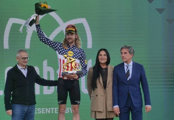 Tiesj Benoot at the 119th edition of the Giro di Lombardia, the last major cycling classic of 2025.  Copyright: xLucaxPontix xipa-agency.netx xLucaxPonti Ipaxagencyx IPA_Agency_IPA66446264