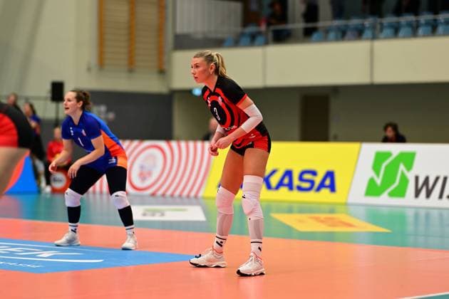 Volleyball I Women I Season 2025 2026 I Bundesliga I 1 Matchday I ETV Hamburger Volksbank Volleys Allianz MTV Stuttgart I 11 10 2025 Lina Köster 3, ETV Hamburger Volksbank Volleys Hamburg CU Arena Hamburg Germany Copyright: xLobeca FelixxSchlikisx