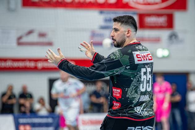 2. Handball Bundesliga; TV Hüttenberg - TSV Bayer Dormagen, 11.10.25 Yahav Shamir (TV Hüttenberg, 55) 2. Handball Bundesliga; TV Hüttenberg - TSV Bayer Dormagen: Hüttenberg, 11.10.25 Copyright: xBEAUTIFULxSPORTS Roeczeyx