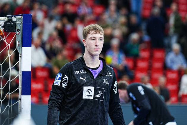 Leon Nowottny THW Kiel, 12 GER, SG Flensburg Handewitt vs THW Kiel, Handball, Bundesliga, Matchday 8, Season 2026 2026, 11 10 2025 GER, SG Flensburg Handewitt vs THW Kiel, Handball, Bundesliga, Matchday 8, Season 2026 2026, 11 10 2025 Flensburg Copyright: xEibner-Pressefoto MarcelxvonxFehrnx EP_MFN