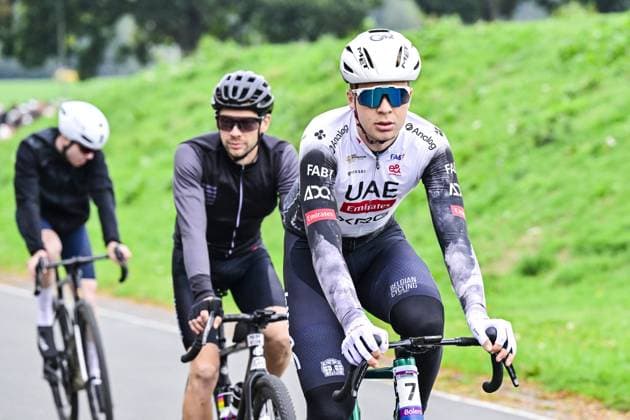 Belgian Florian Vermeersch pictured before the men elite race at the UCI World Gravel Championships, Sunday 12 October 2025, in Maastricht, The Netherlands. DIRKxWAEM  x136585562x