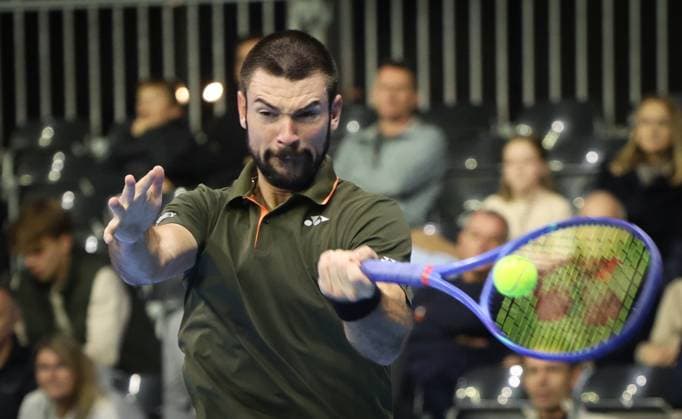 Jurij Rodionov pictured in action during the European Open ATP, Tennis Herren tennis tournament in Brussels, on Sunday 12 October 2025. This year s edition of the tournament is taking place from 12 to 19 October 2025. VIRGINIExLEFOUR  x136589345x