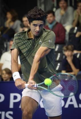 Pierre-Hughes Herbert pictured in action during the European Open ATP, Tennis Herren tennis tournament in Brussels, on Sunday 12 October 2025. This year s edition of the tournament is taking place from 12 to 19 October 2025. VIRGINIExLEFOUR  x136589361x