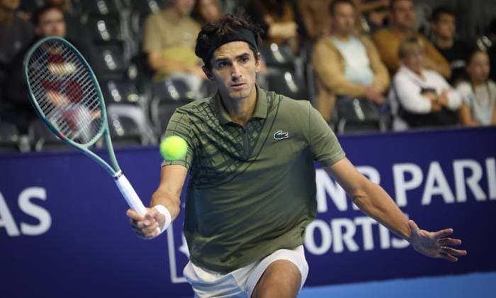 Pierre-Hughes Herbert pictured in action during the European Open ATP, Tennis Herren tennis tournament in Brussels, on Sunday 12 October 2025. This year s edition of the tournament is taking place from 12 to 19 October 2025. VIRGINIExLEFOUR  x136589833x