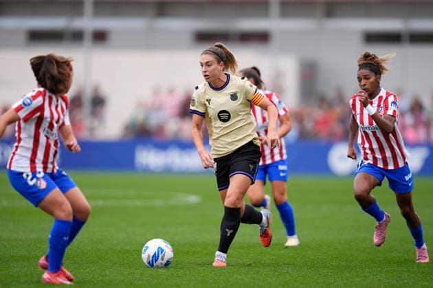 October 12, 2025, Madrid, Madrid, Spain: Alexia Putellas of FC Barcelona, Barca in action during the Spanish Women League, Liga F, football match played between Atletico de Madrid and FC Barcelona at Centro Deportivo Alcala de Henares on October 12, 2025 in Madrid, Spain. Madrid Spain - ZUMAa181 20251012_zaa_a181_057 Copyright: xDennisxAgyemanx