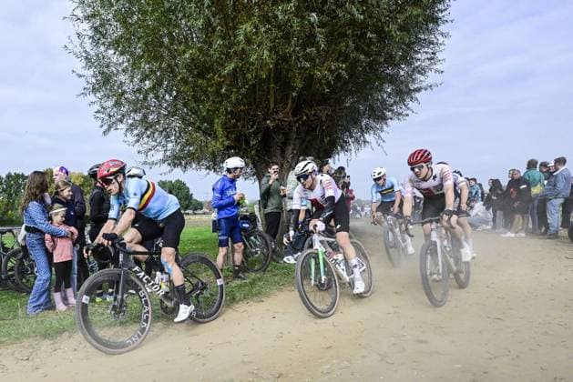 Belgian Jan Bakelants pictured in action during the men elite race at the UCI World Gravel Championships, Sunday 12 October 2025, in Maastricht, The Netherlands. DIRKxWAEM  x136591036x