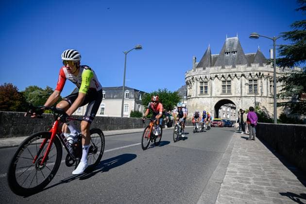 Paris Tours 2025 Cycling Race TOURS, FRANCE - OCTOBER 12 : Rider of Intermarche - Wanty in action during the 119th edition of Paris Tours an UCI ProSeries 1.Pro one day cycling road race for Men Elite of 211.6 km with start in Chartres and finish in Tours on October 12, 2025 in Tours, France, 12 10 2025 ( Motordriver Guy De Vuyst - Tours France  Copyright: xPeterxDexVoechtx