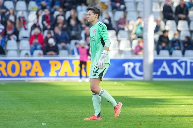 Soccer, Google Pixel Womens Bundesliga, Matchday 6, 2025 2026, SC Freiburg vs Eintracht Frankfurt, Dreisamstadion, Freiburg, Lina Altenburg Eintracht Frankfurt, 12 Freiburg Dreisamstadion Baden Württemberg Germany Copyright: xFINLEYxMÖRCHx