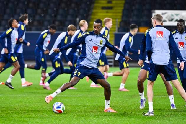 Football, World Cup qualifiers, Sweden national team, Training