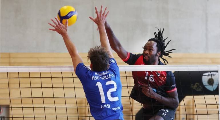 Ludwigsburg , Zoi DVV Cup qualification main round , Barock Volleys MTV Ludwigsburg vs ASV Dachau , right Nyherowo Omene Lubu