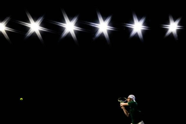 French Valentin Royer pictured in action during the European Open ATP, Tennis Herren tennis tournament in Brussels, on Sunday 12 October 2025. This year s edition of the tournament is taking place from 12 to 19 October 2025. JASPERxJACOBS  x136604210x