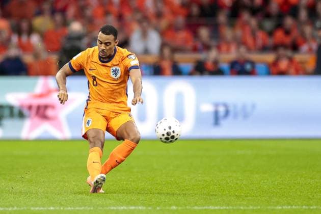 AMSTERDAM, 12-10-2025 , JohanCruyff Stadium , season 2025 2026 , FIFA World Cup, WM, Weltmeisterschaft, Fussball Qualifier between The Netherlands and Finland. Picture shows Netherlands player Ryan Gravenberch Netherlands - Finland  x31478180x Copyright: