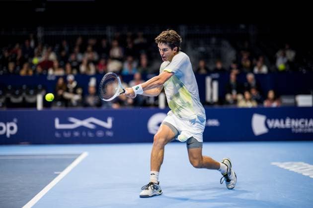 Junior champion Belgian Gilles Arnaud Bailly pictured in action during the European Open ATP, Tennis Herren tennis tournament in Brussels, on Sunday 12 October 2025. This year s edition of the tournament is taking place from 12 to 19 October 2025. JASPERxJACOBS  x136617541x