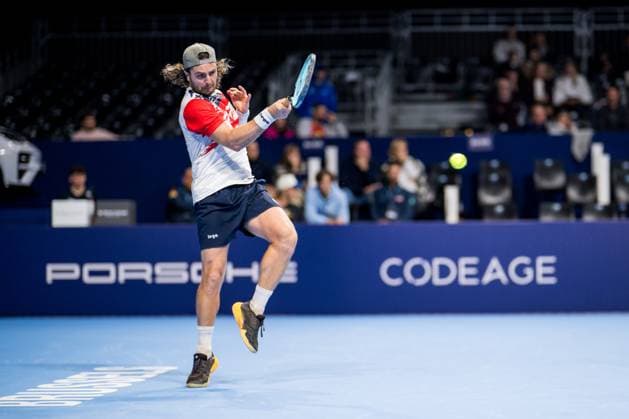 Argentinian Marco Trungelliti pictured in action during the European Open ATP, Tennis Herren tennis tournament in Brussels, on Sunday 12 October 2025. This year s edition of the tournament is taking place from 12 to 19 October 2025. JASPERxJACOBS  x136617610x