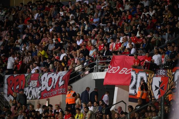 Supporters seen during International Friendly, Länderspiel, Nationalmannschaft game between national teams of Malta and Bosnia and Herzegovina (Beppe Camilleri Ball Raw Images) Attard Ta Qali National Stadium Malta Copyright: xBeppexCamillerix beppecamirelli_maltabosnia25_26-13