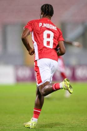 Paul Mbong seen celebrating after scoring goal during International Friendly, Länderspiel, Nationalmannschaft game between national teams of Malta and Bosnia and Herzegovina (Beppe Camilleri Ball Raw Images) Attard Ta Qali National Stadium Malta Copyright: xBeppexCamillerix beppecamirelli_maltabosnia25_26-21