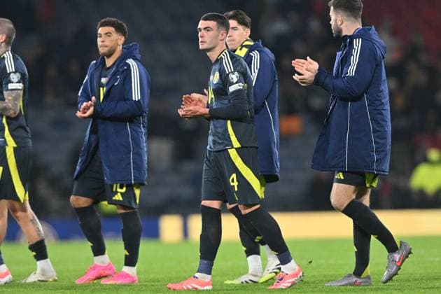 Scotland v Belarus 2026 FIFA World Cup, WM, Weltmeisterschaft, Fussball Qualifiers Lennon Miller of Scotland at full time during the 2026 FIFA World Cup Qualifiers Group C match at Hampden Park, Glasgow UK Newspapers OUT Copyright: xJamiexJohnstonx FIL-22350-0248