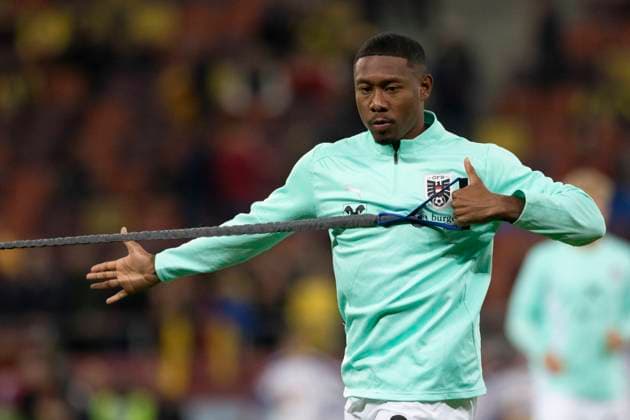 October 12, 2025, FIFA World Cup, WM, Weltmeisterschaft, Fussball Qualifier, Qualifying round, Matchday 8, Group H, Romania vs Austria, Bucharest, National Arena Stadium 8 David Alaba warm up action