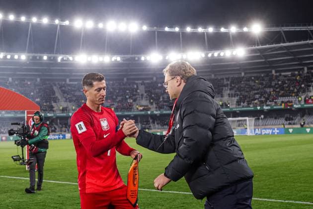 12.10.2025 KOWNO , LITWA - STADION Stadion im. S. Dariusa i S. Girenasa ( KAUNAS, LITHUANIA ) PILKA NOZNA (FOOTBALL) ELIMINACJE MISTRZOSTW SWIATA FIFA 2026 ( FIFA World Cup, WM, Weltmeisterschaft, Fussball 26â ¢ UEFA Qualifiers ) MECZ LITWA - POLSKA ( GAME LITHUANIA - POLAND ) NZ ROBERT LEWANDOWSKI, lukasz gawriolek FOTO LUKASZ GROCHALA CYFRASPORT NEWSPIX.PL --- newspix.pl POLAND OUT! 