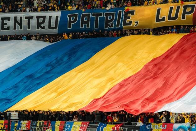 Romania v Austria - European Qualifiers Group H - FIFA World Cup, WM, Weltmeisterschaft, Fussball 2026 BUCHAREST, ROMANIA, OCTOBER 12, 2025 - Romania v Austria - European Qualifiers Group H - FIFA World Cup 2026, Romanian fans during the match. Copyright: xVLADxBEREHOLSCHIx