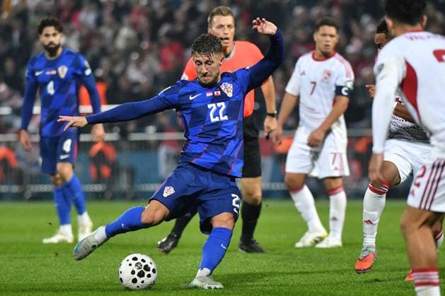 Croatia v Gibraltar - FIFA World Cup, WM, Weltmeisterschaft, Fussball 2026 Qualifier VARAZDIN, CROATIA - OCTOBER 12: Marco Pasalic of Croatia in action during the FIFA World Cup 2026 qualifier match between Croatia and Gibraltar at Football Stadium Varteks on October 12, 2025 in Varazdin, Croatia.  VjeranxZganecxRogulja PIXSELL