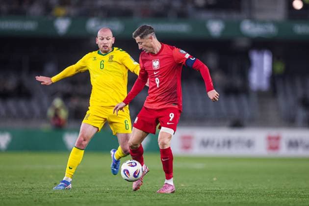 12.10.2025 KOWNO , LITWA - STADION Stadion im. S. Dariusa i S. Girenasa ( KAUNAS, LITHUANIA ) PILKA NOZNA (FOOTBALL) ELIMINACJE MISTRZOSTW SWIATA FIFA 2026 ( FIFA World Cup, WM, Weltmeisterschaft, Fussball 26â ¢ UEFA Qualifiers ) MECZ LITWA - POLSKA ( GAME LITHUANIA - POLAND ) NZ ROBERT LEWANDOWSKI FOTO LUKASZ GROCHALA CYFRASPORT NEWSPIX.PL --- newspix.pl POLAND OUT! 