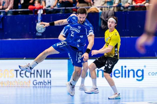 Tim Suton TBV Lemgo Lippe, 23 in goal GER, TBV Lemgo Lippe vs TVB Stuttgart, Handball, 1 Bundesliga, Matchday 8, Season 2025 2026, 12 10 2025 GER, TBV Lemgo Lippe vs TVB Stuttgart, Handball, 1 Bundesliga, Matchday 8, Season 2025 2026, 12 10 2025 Lemgo Copyright: xEibner-Pressefoto JanxRollingerx EP_JSK