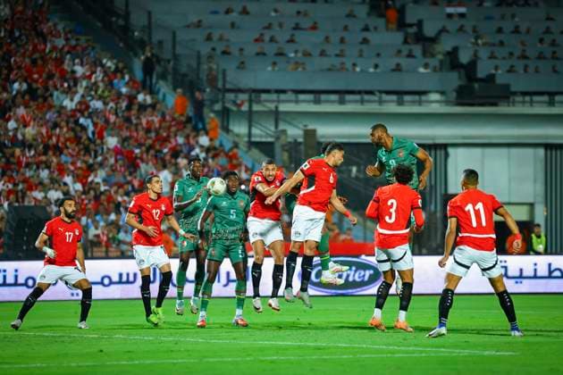 Egypt Wins Crucial Qualifier Betuncal Norberto header during the match between Egypt vs Guniea-Bissau in the FIFA World Cup, WM, Weltmeisterschaft, Fussball 2026 CAF Qualifiers - Group A at Cairo Stadium, Cairo, Egypt Cairo Cairo Egypt Copyright: xMohamedxTageldinx