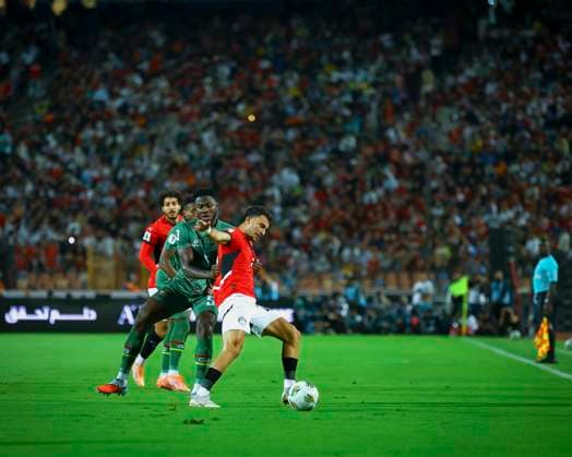 Egypt Wins Crucial Qualifier Ahmed Sayed Zizo clashes with Fali Cande during the match between Egypt vs Guniea-Bissau in the FIFA World Cup, WM, Weltmeisterschaft, Fussball 2026 CAF Qualifiers - Group A at Cairo Stadium, Cairo, Egypt Cairo Cairo Egypt Copyright: xMohamedxTageldinx