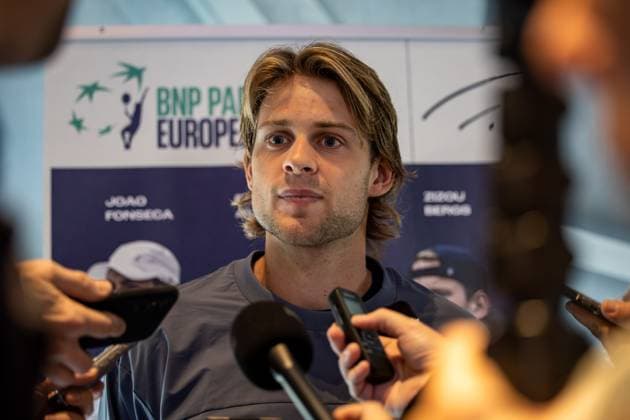 Belgian Zizou Bergs pictured during media day during the European Open ATP, Tennis Herren tennis tournament in Brussels, on Monday 13 October 2025. This year s edition of the tournament is taking place from 12 to 19 October 2025. DAVIDxPINTENS  x136674161x