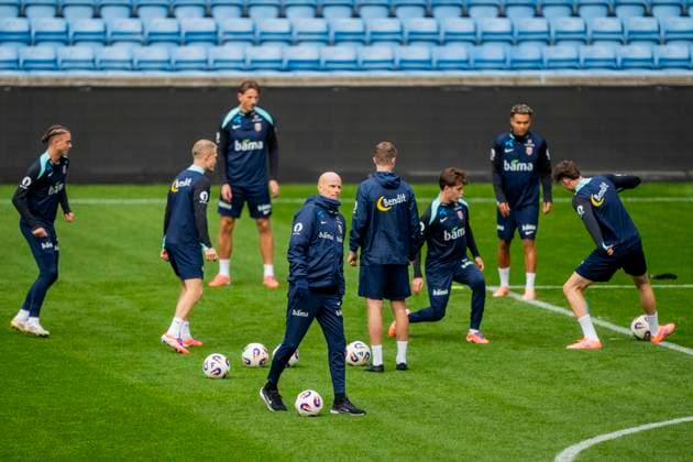 Football, World Cup qualifiers, Norway national team, Training