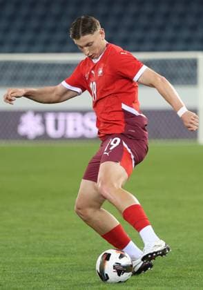 U21 Switzerland Iceland Alessandro Vogt Switzerland U21 10 10 2025 Swissporarena Lucerne, SWITZERLAND, Season 2025 2026 Mens Soccer U21 European Championship Qualification Switzerland Iceland Alessandro Vogt Switzerland U21
