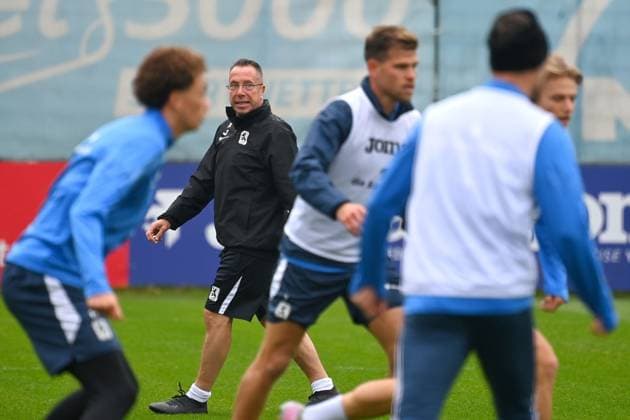 Coach Markus KAUCZINSKI 1860 , Training TSV 1860 Muenchen on 13 10 2025 Soccer 3 Liga,Season 2025 2026