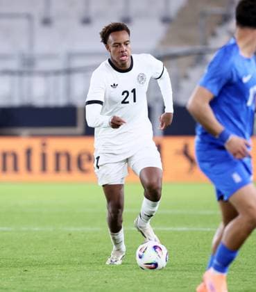 Jena, 10 10 2025, Ernst Abbe Sportfeld, Football, International match , U 21 Junior European Championship Qualification , Germany vs Greece 2 3 0 2 , In the picture Forzan Assan Ouedraogo 21, Germany , For journalistic use only DFB UEFA regulations prohibit any use of photographs as image sequences and or quasi video , Picture Point