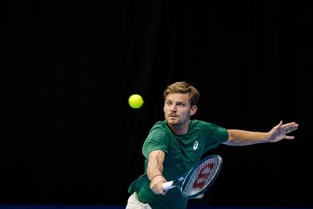 Belgian David Goffin pictured in action during the European Open ATP, Tennis Herren tennis tournament in Brussels, on Monday 13 October 2025. This year s edition of the tournament is taking place from 12 to 19 October 2025. JASPERxJACOBS  x136688184x